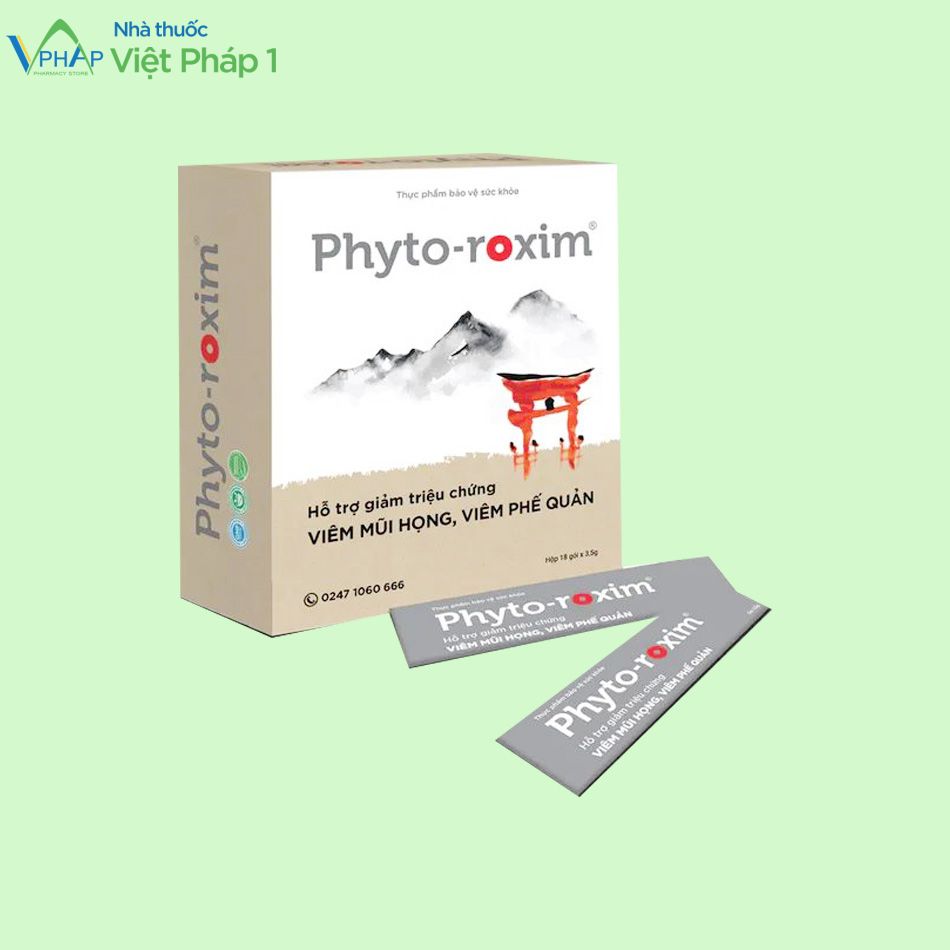 Hình ảnh hộp và gói thực phẩm bảo vệ sức khỏe Phyto-roxim