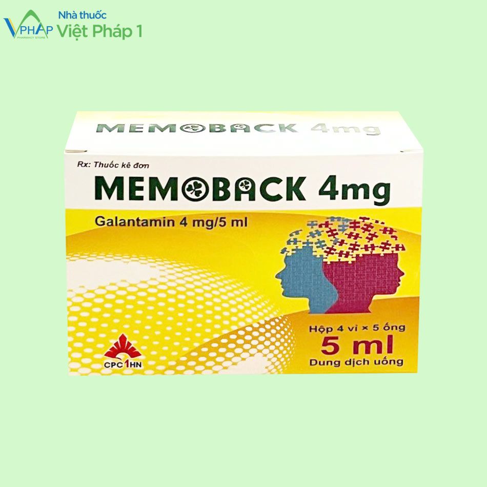 Hình ảnh hộp thuốc kê đơn Memoback 4mg