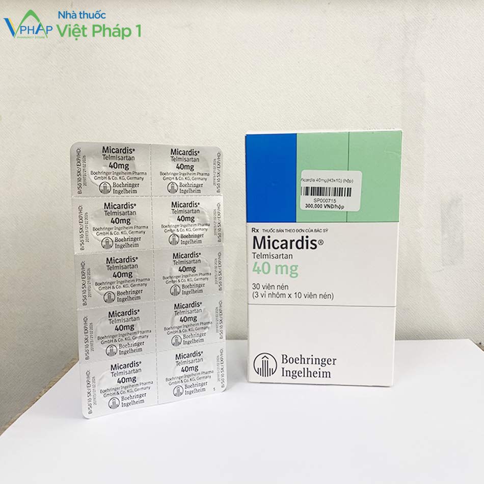 Hình ảnh hộp và vỉ thuốc Micardis 40mg