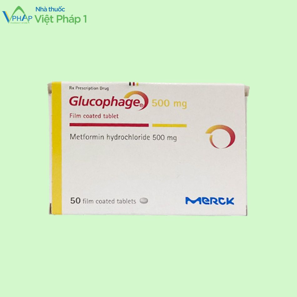 Hình ảnh hộp thuốc Glucophage 500mg