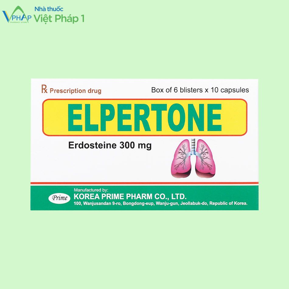 Hình ảnh hộp của thuốc Elpertone 300mg