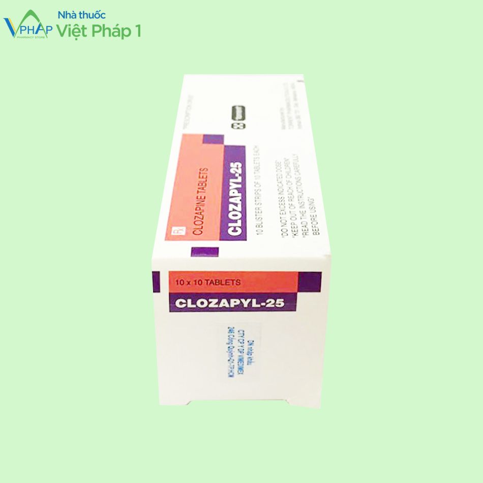 Hình ảnh: hộp của thuốc Clozapyl 25