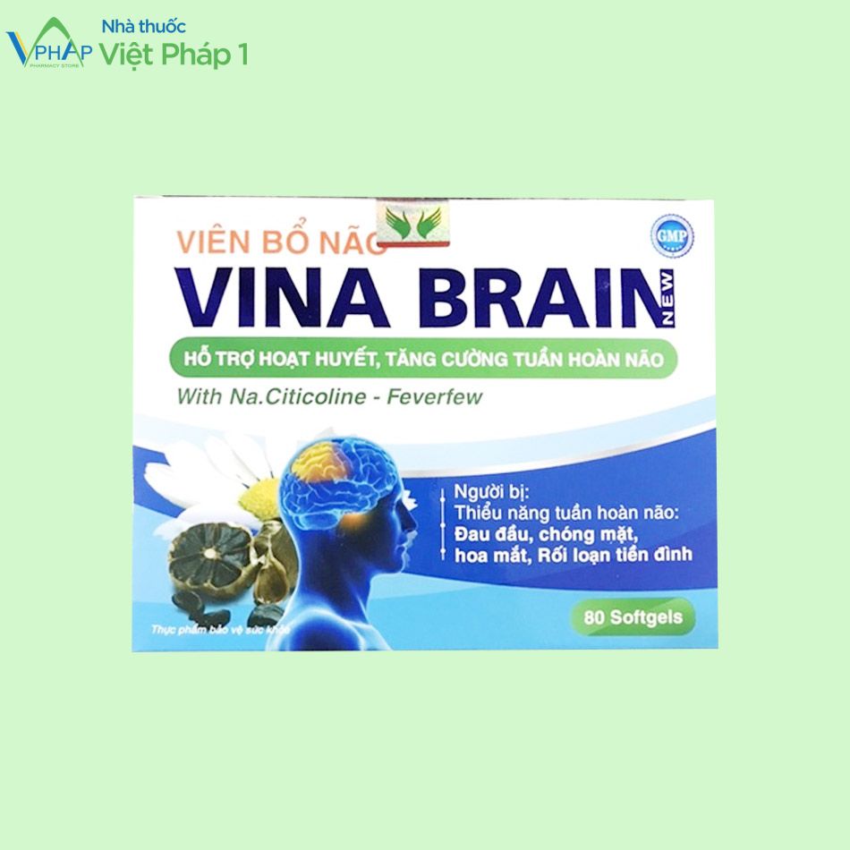 Hình ảnh của hộp sản phẩm Vina Brain