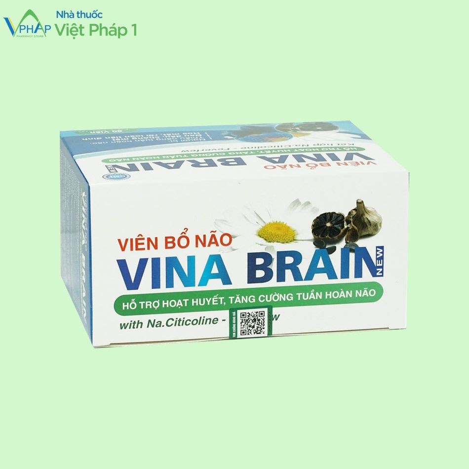 Hình ảnh mặt trên của hộp sản phẩm Vina Brain