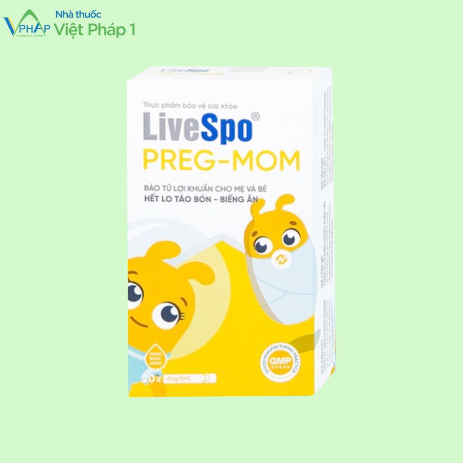 Hình ảnh hộp thực phẩm bảo vệ sức khỏe LiveSpo Preg-Mom