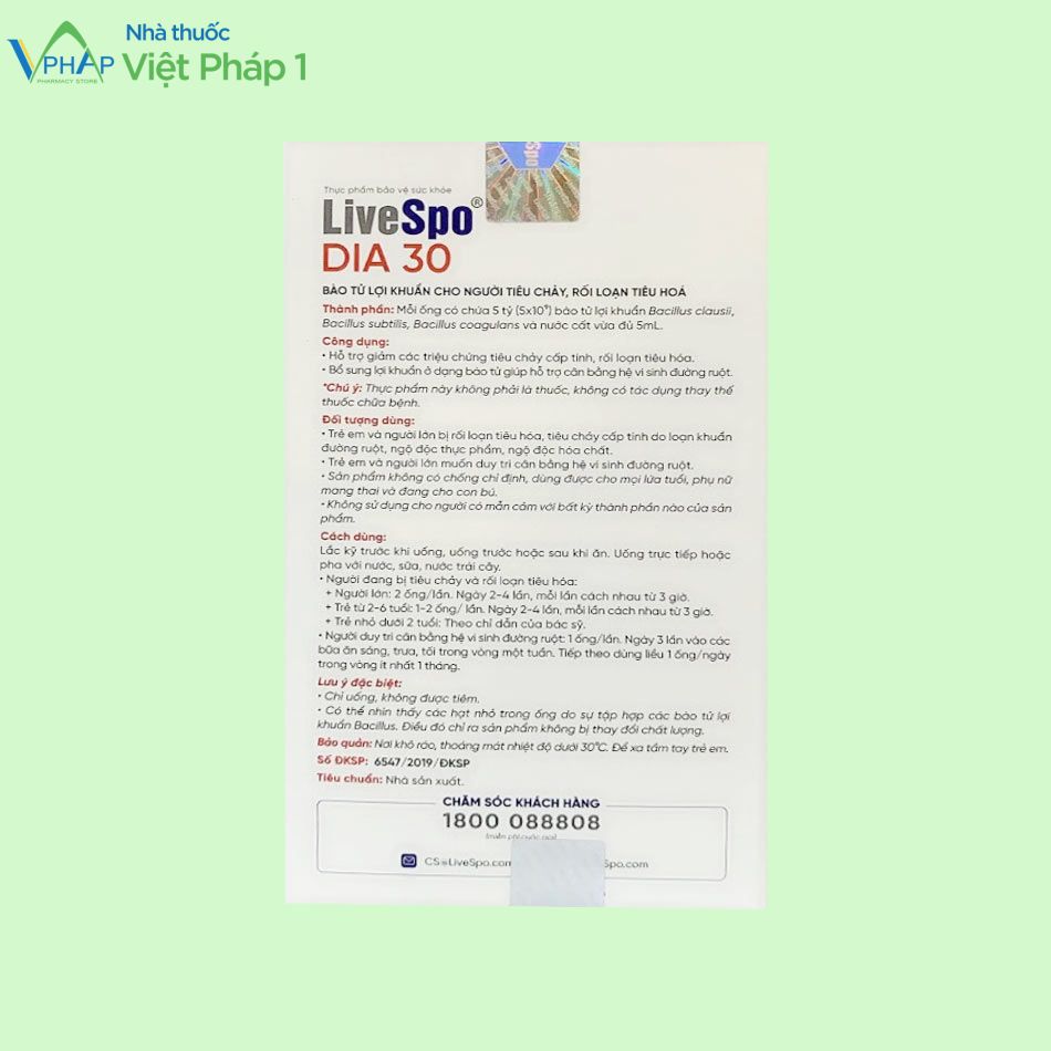 Hướng dẫn sử dụng LiveSpo Dia 30