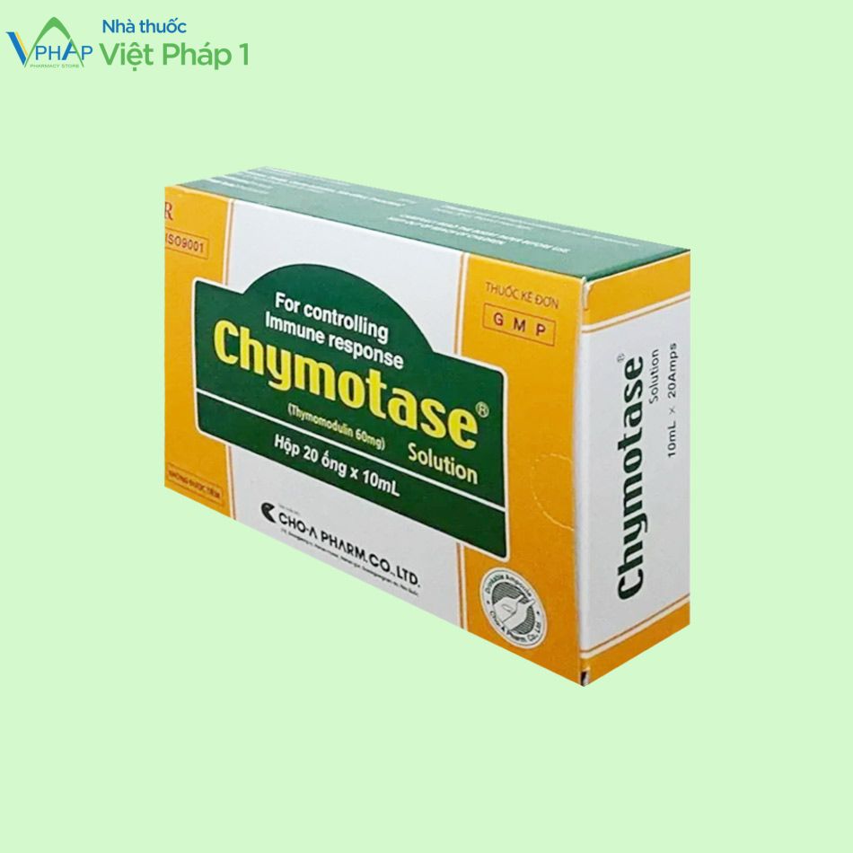 Hình ảnh hộp thuốc kê đơn Chymotase
