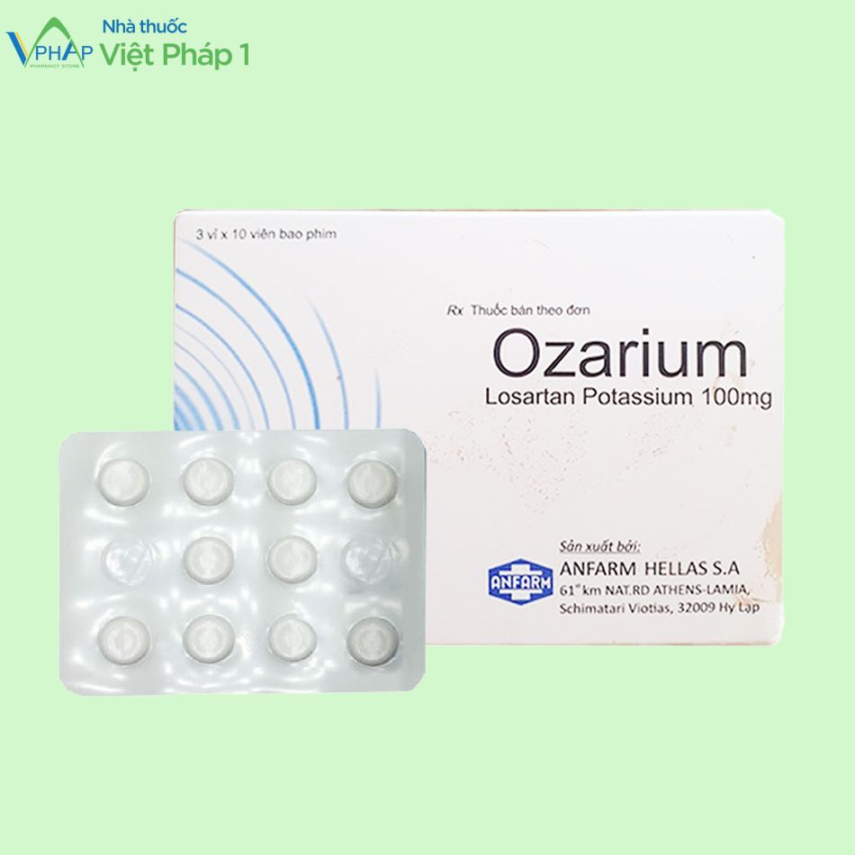 Hình ảnh: Hộp và vỉ của thuốc Ozarium