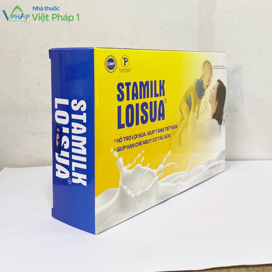 Hình ảnh: Mặt nghiêng hộp sản phẩm Stamilk Loisua