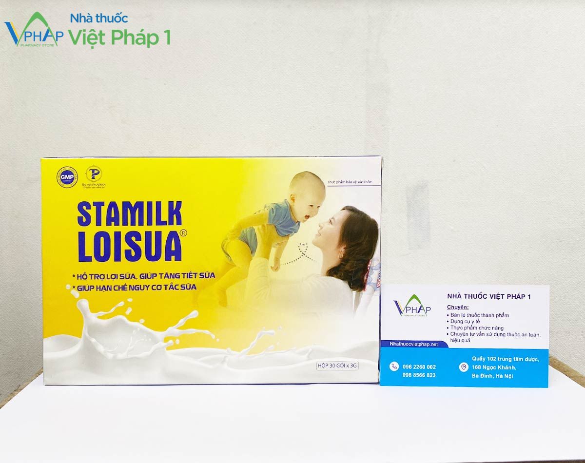 Cốm lợi sữa Stamilk Loisua được phân phối chính hãng tại Nhà Thuốc Việt Pháp 1