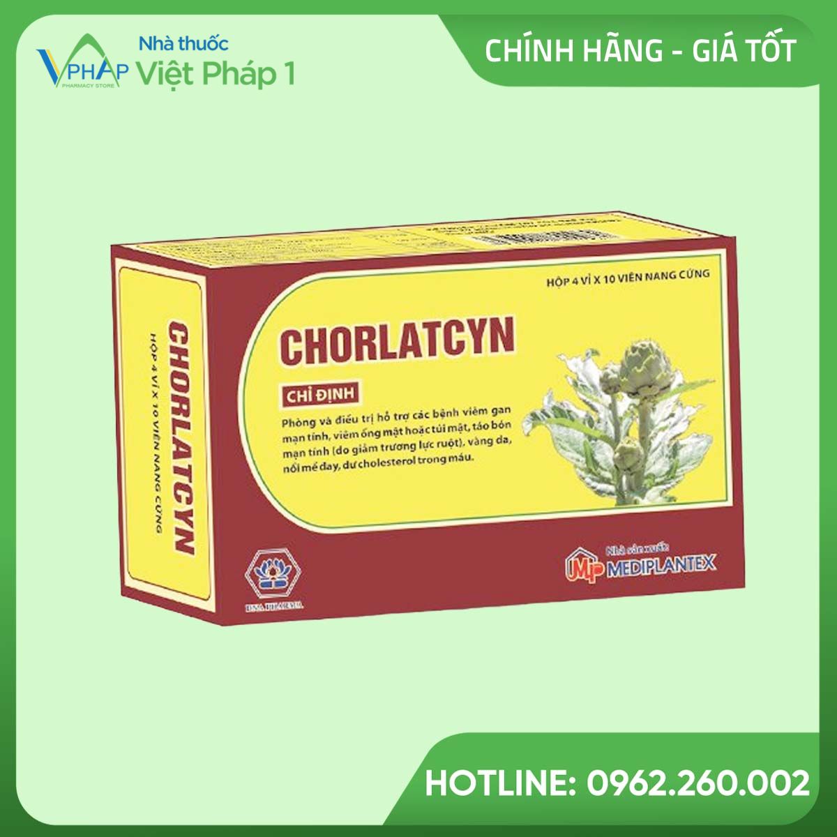 Hình ảnh hộp thuốc Chorlatcyn