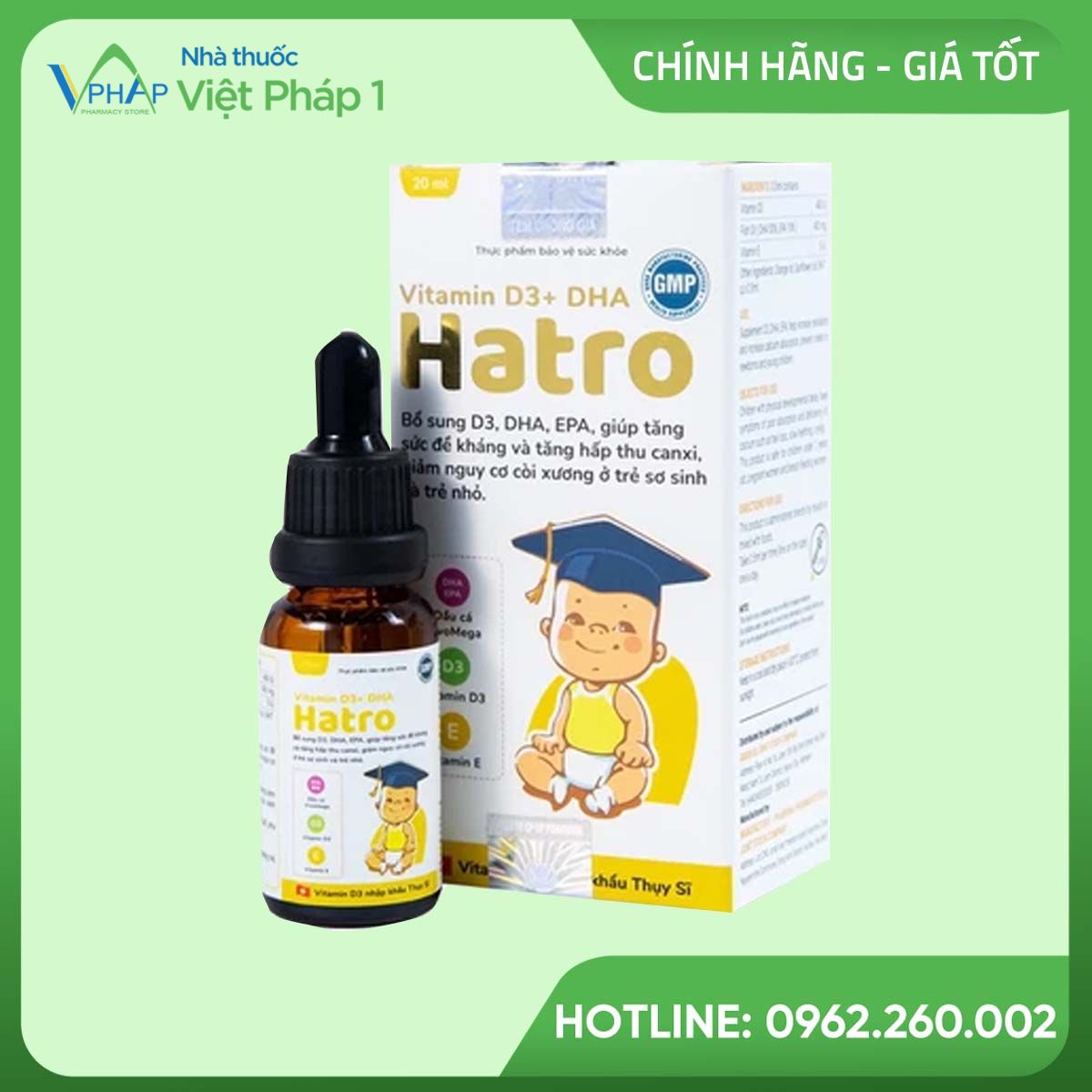 Hình ảnh sản phẩm Vitamin D3 DHA Hatro