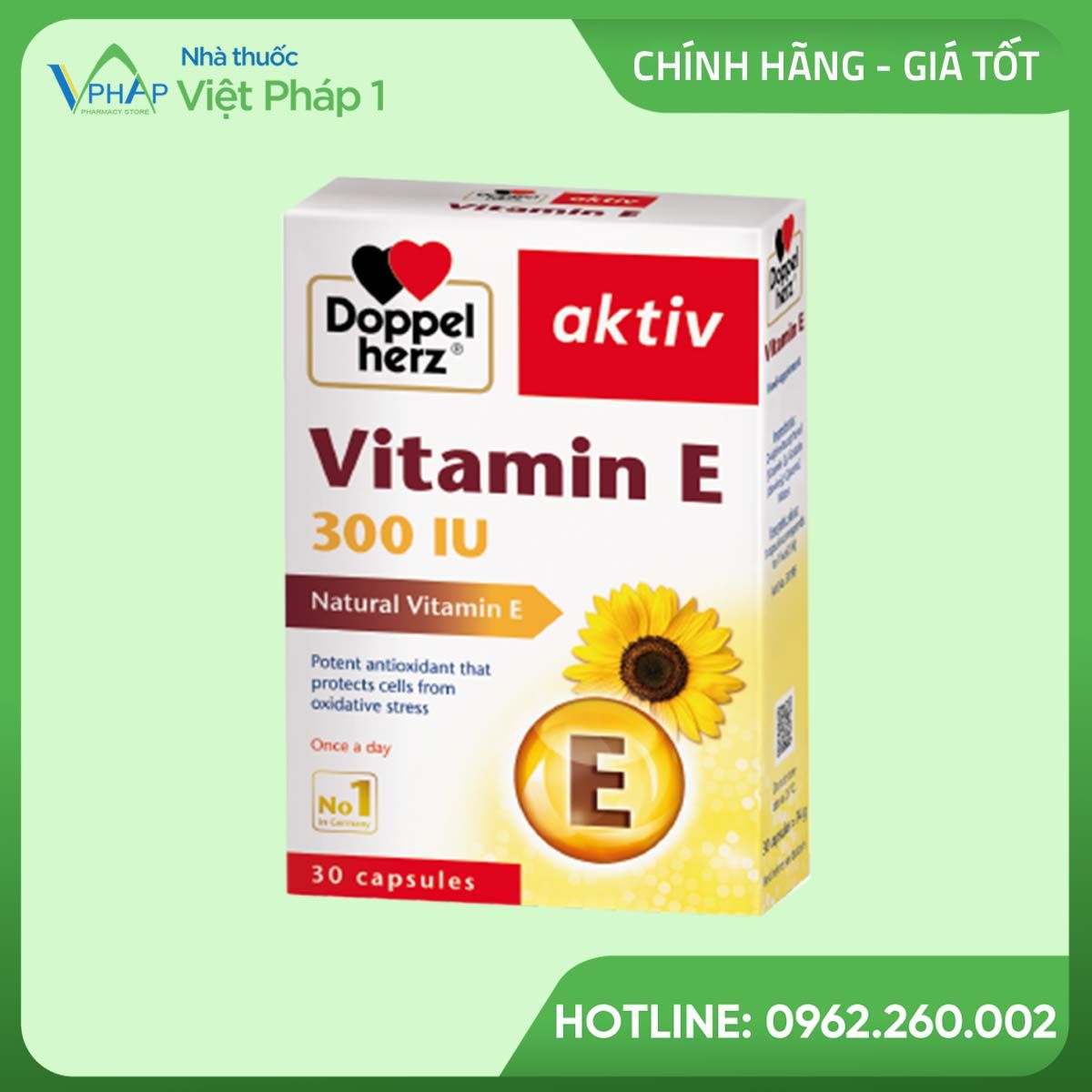 Doppelherz Aktiv Vitamin E bổ sung vitamin E cho cơ thể