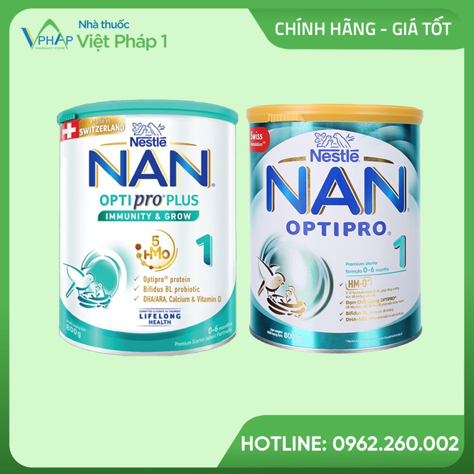 Hình ảnh sữa Nan Optipro và Nan Optipro Plus