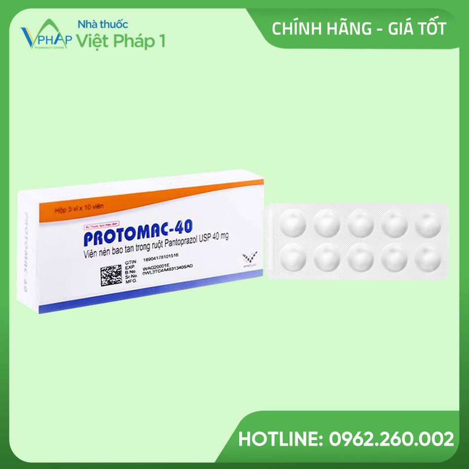 Thuốc điều trị trào ngược dạ dày Protomac-40