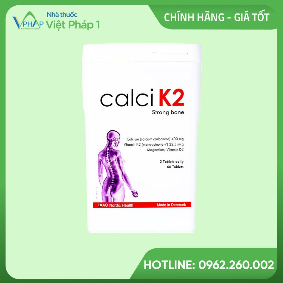 Hình ảnh của hộp sản phẩm Calci K2 Strong Bone