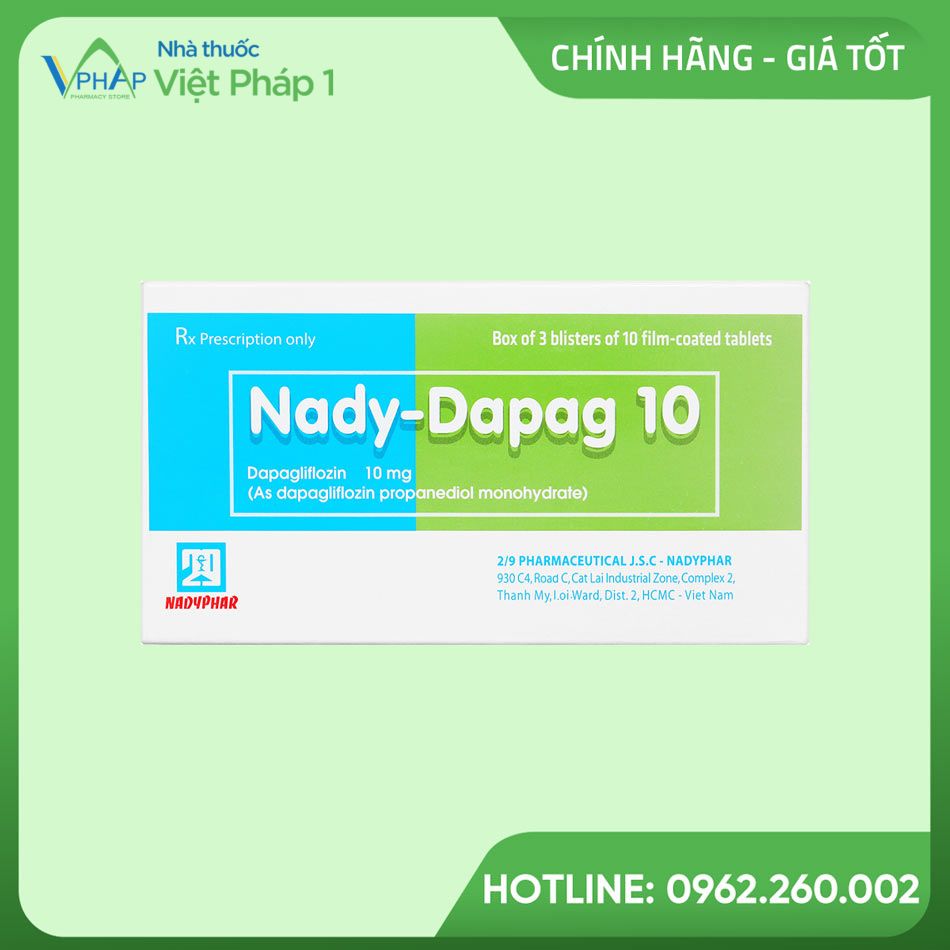 Hình ảnh của hộp thuốc Nady-Dapag 10