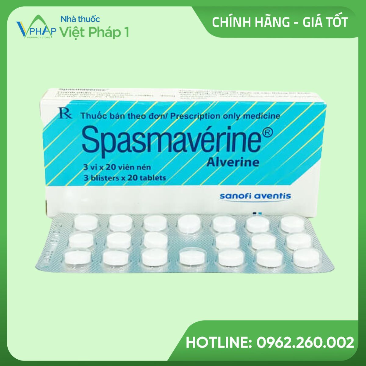 Hình ảnh thuốc Spasmaverine 40mg