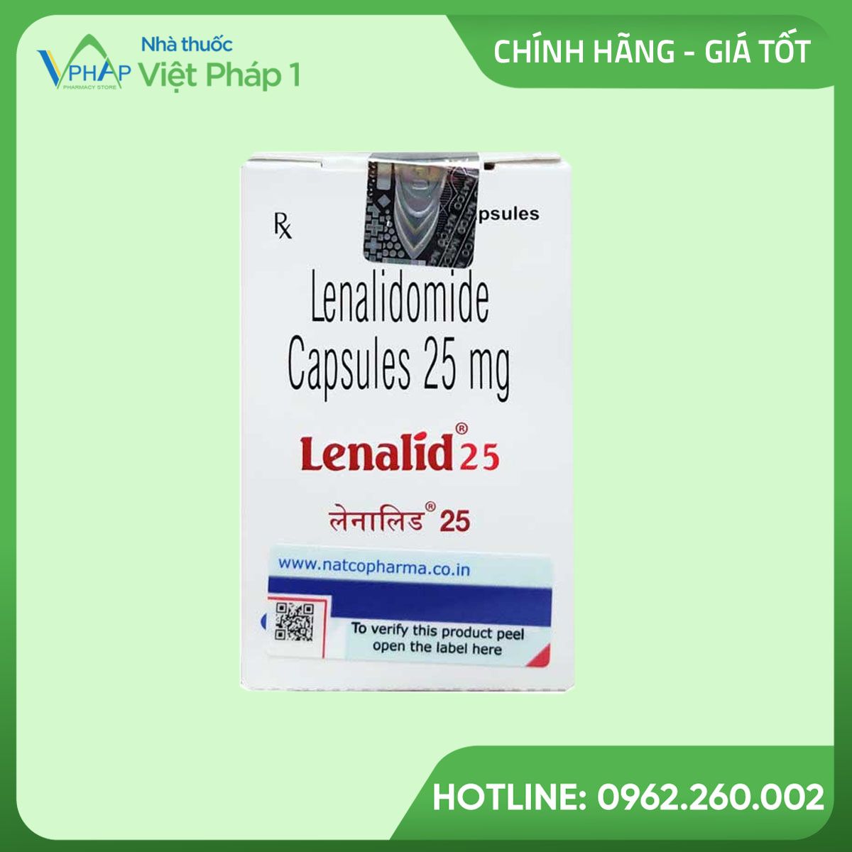 Hình ảnh bao bì thuốc Lenalid 25