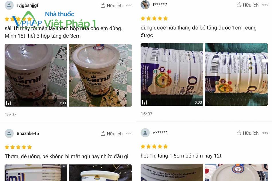 Review sữa từ người dùng