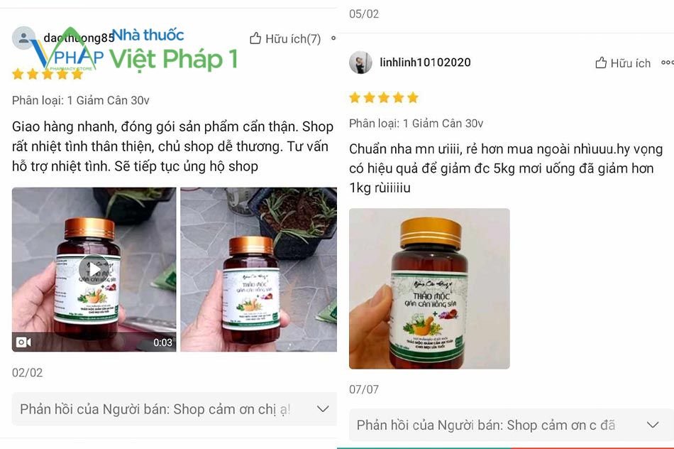 Review viên uống giảm cân từ người dùng