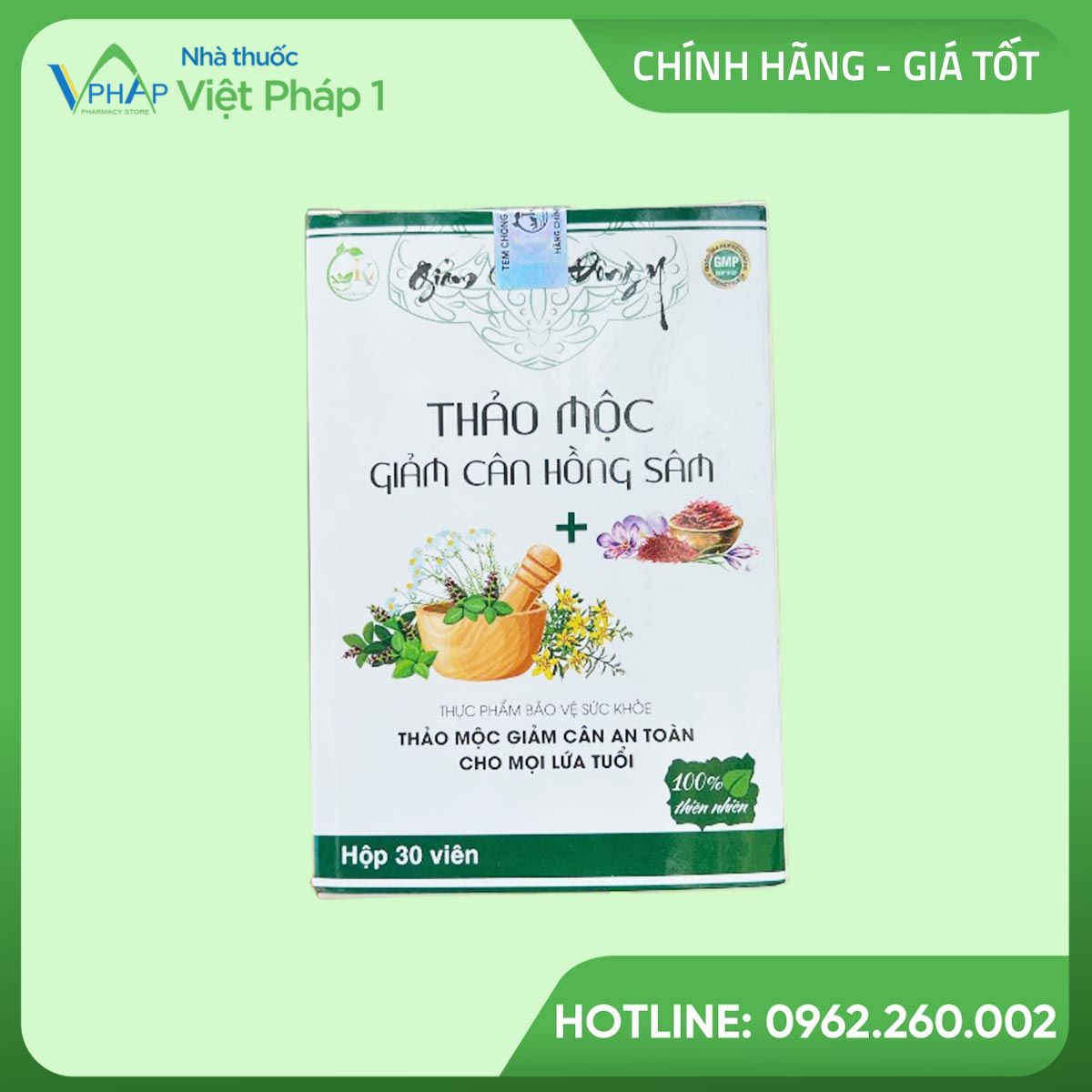 Thảo mộc giảm cân hồng sâm