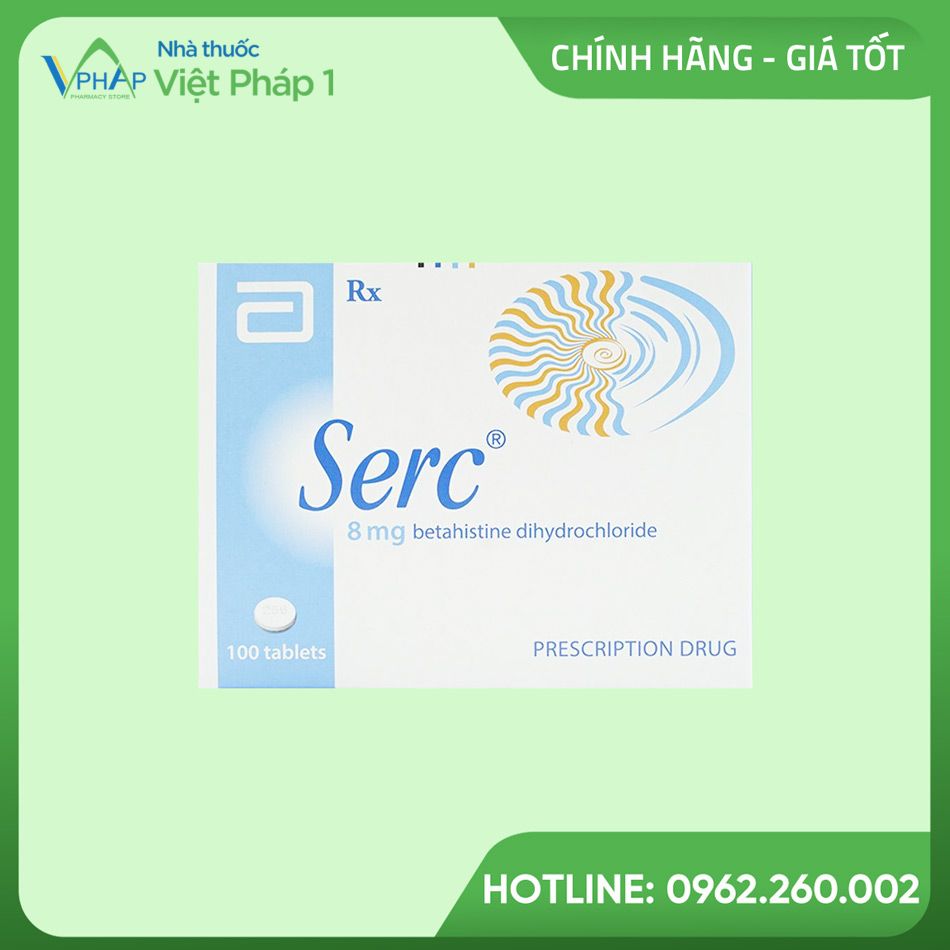 Hình ảnh của hộp thuốc Serc 8mg