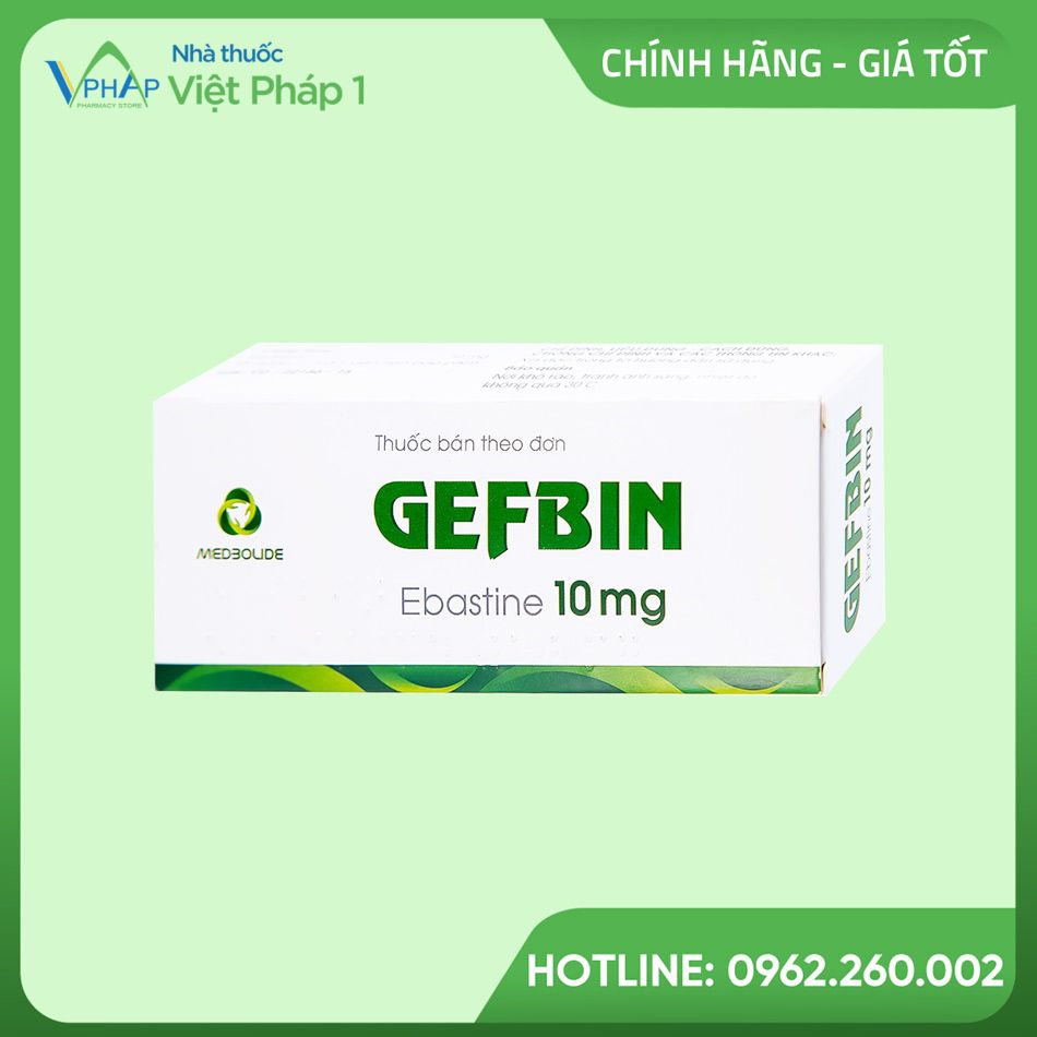 Hình ảnh của thuốc Gefbin 10mg