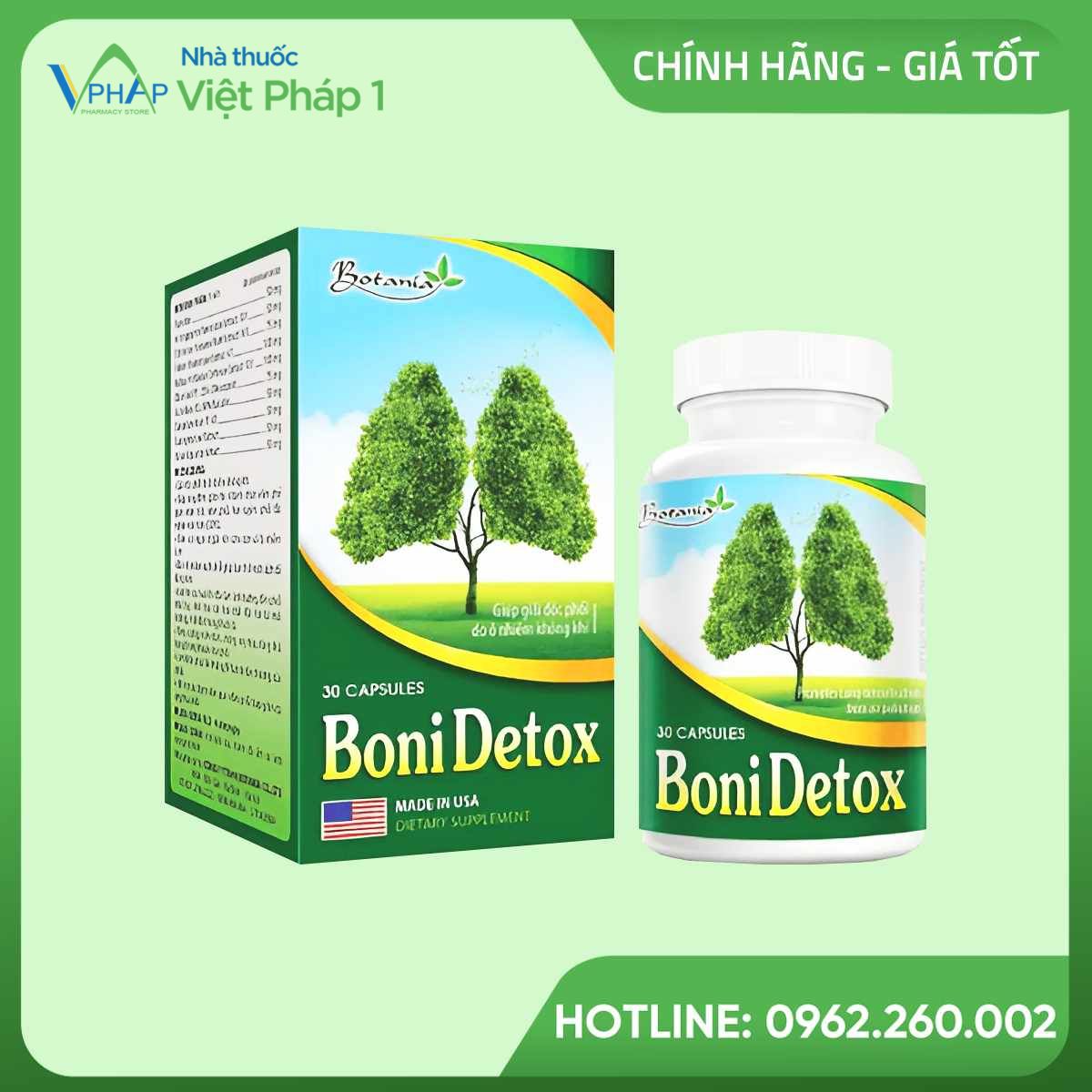 Sản phẩm BoniDetox hỗ trợ bảo vệ sức khỏe của phổi