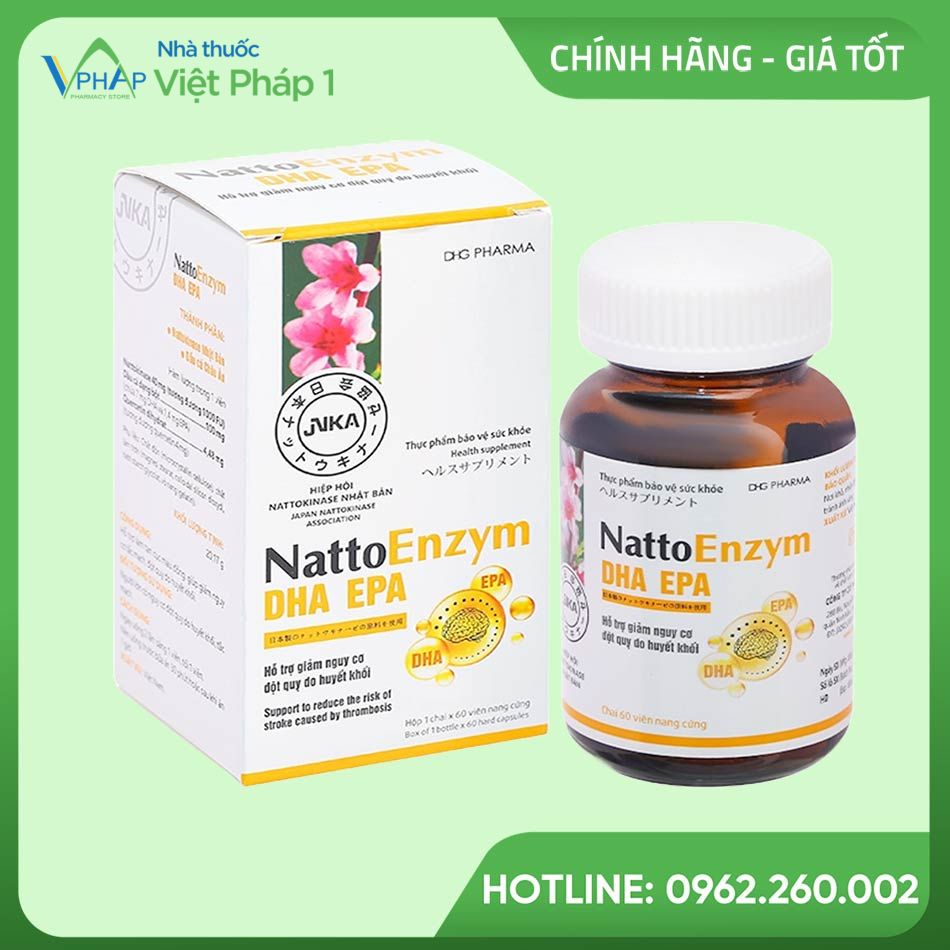 Hộp và lọ Nattoenzym DHA EPA