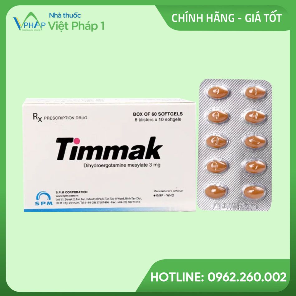 Thuốc điều trị hạ huyết áp thế đứng Timmak 3mg