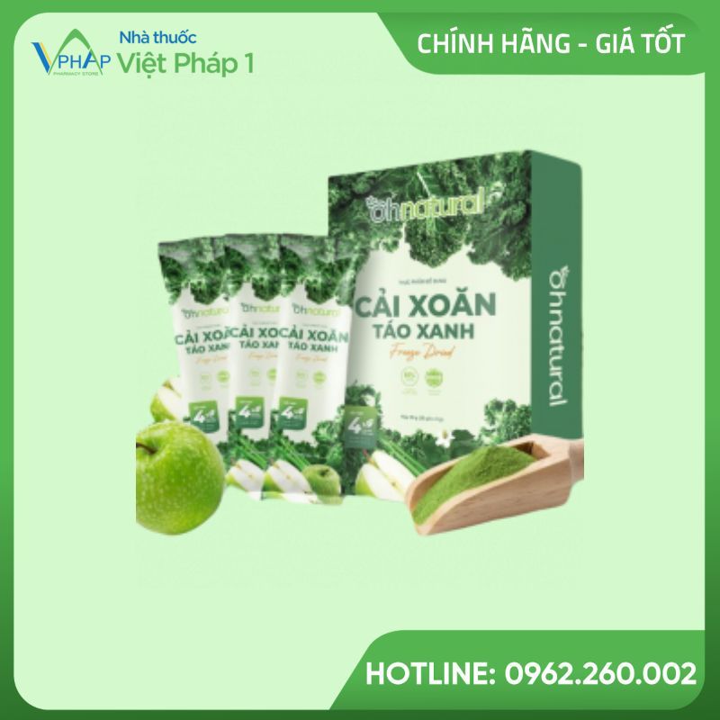 Bột cải xoăn táo xanh Ohnatural