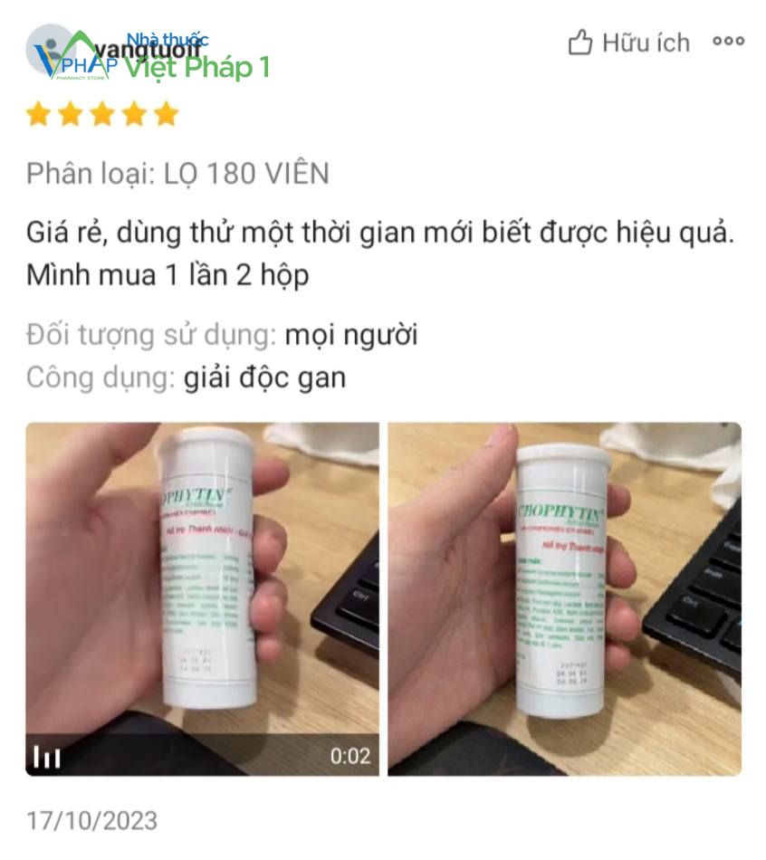 Review Chophytin từ người dùng