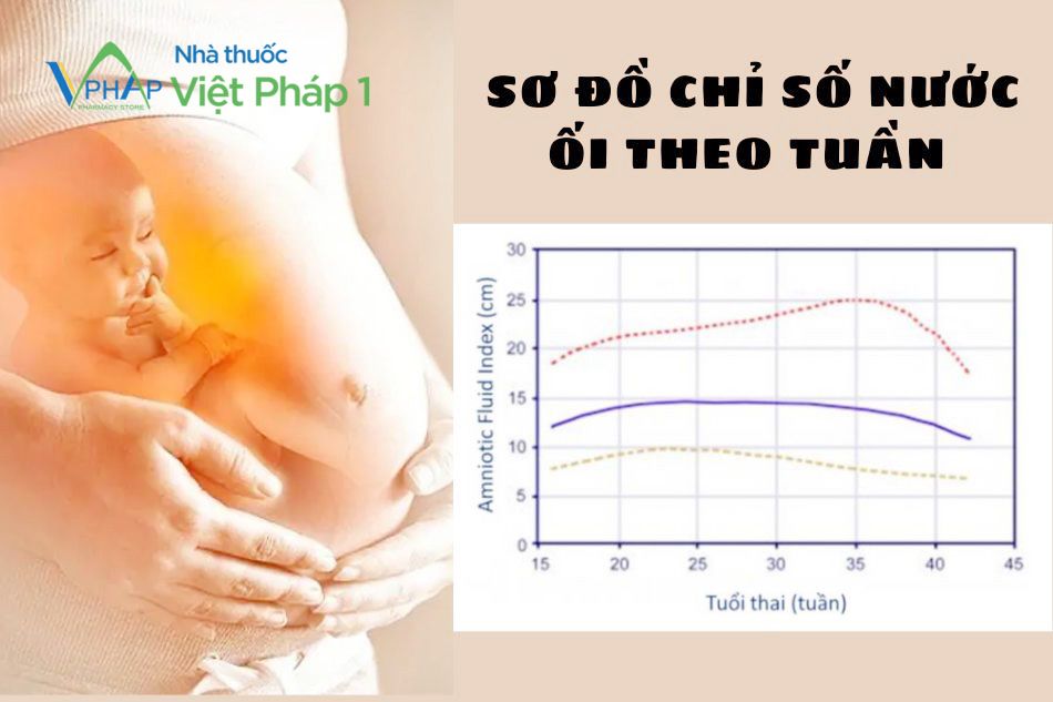 Sơ đồ chỉ số nước ối theo tuần thai