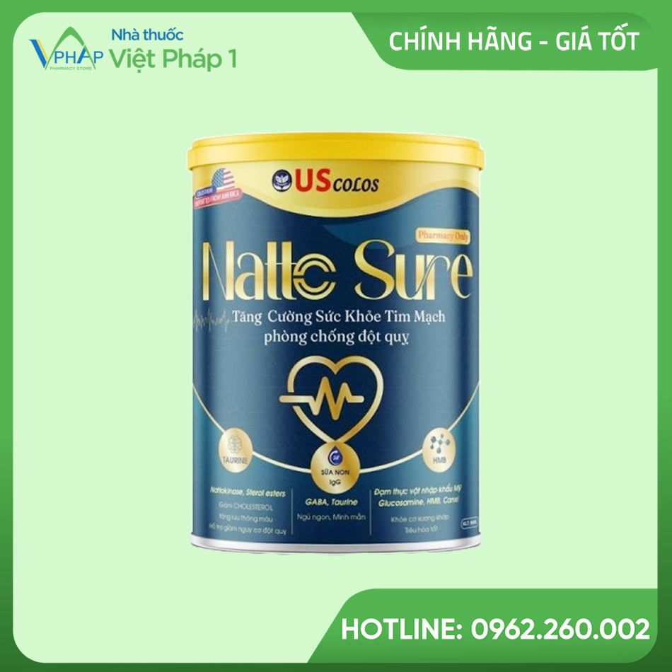 Sữa tăng cường sức khỏe tim mạch Natto Sure