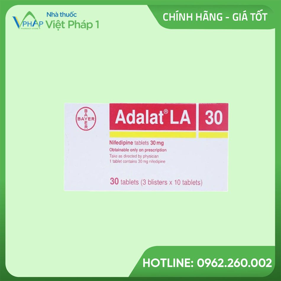 Thuốc Adalat LA 30mg giá bao nhiêu? Mua ở đâu? Tác dụng, cách dùng?