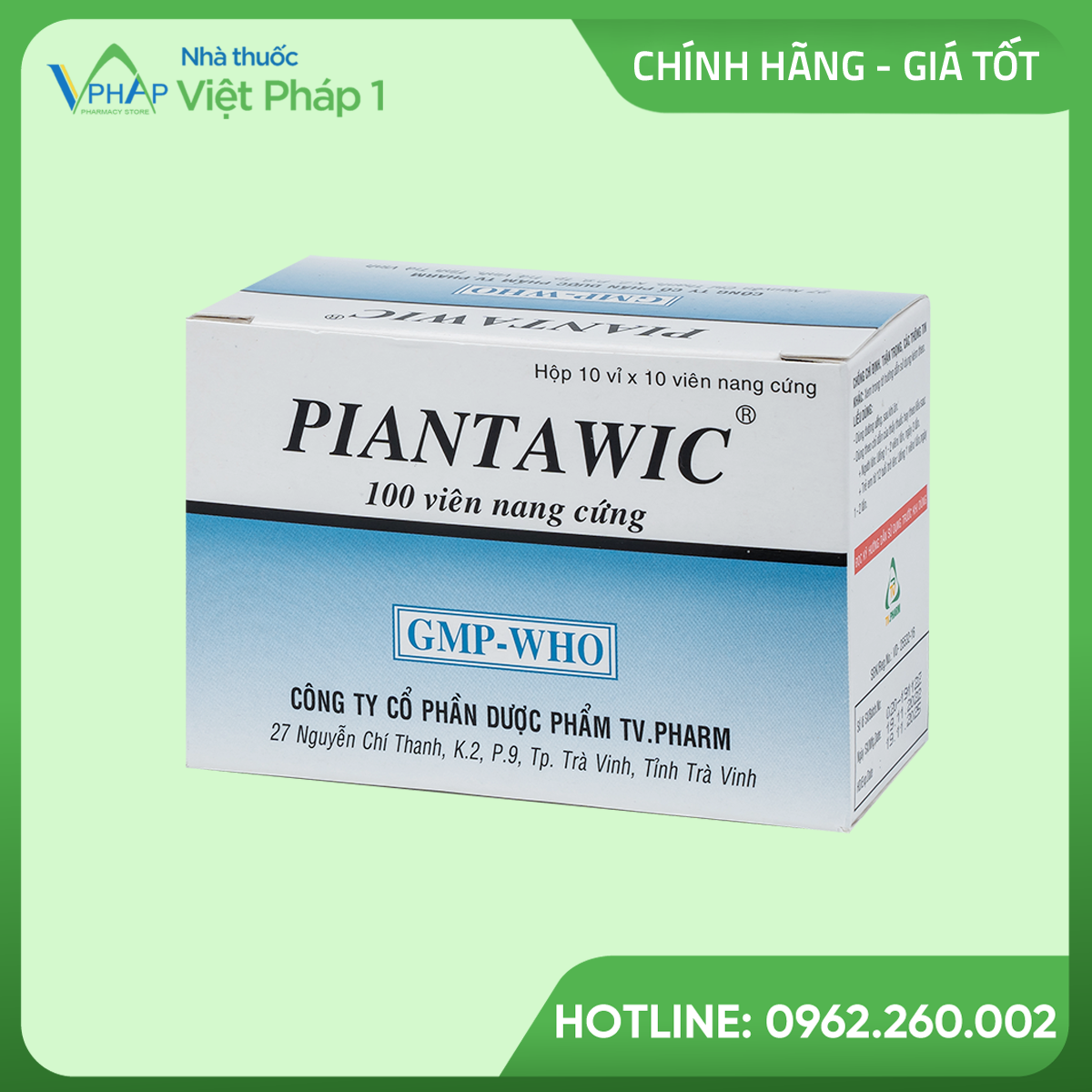 Hình ảnh: Hộp 100 viên nang cứng thuốc Piantawic