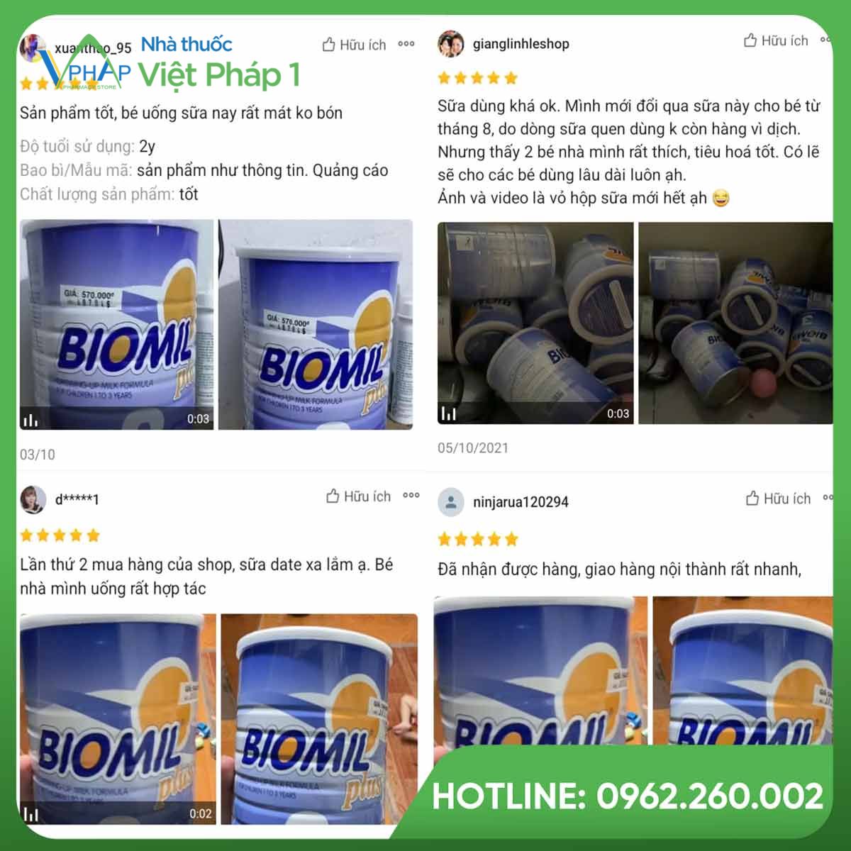 Đánh giá sữa Biomil Plus 3