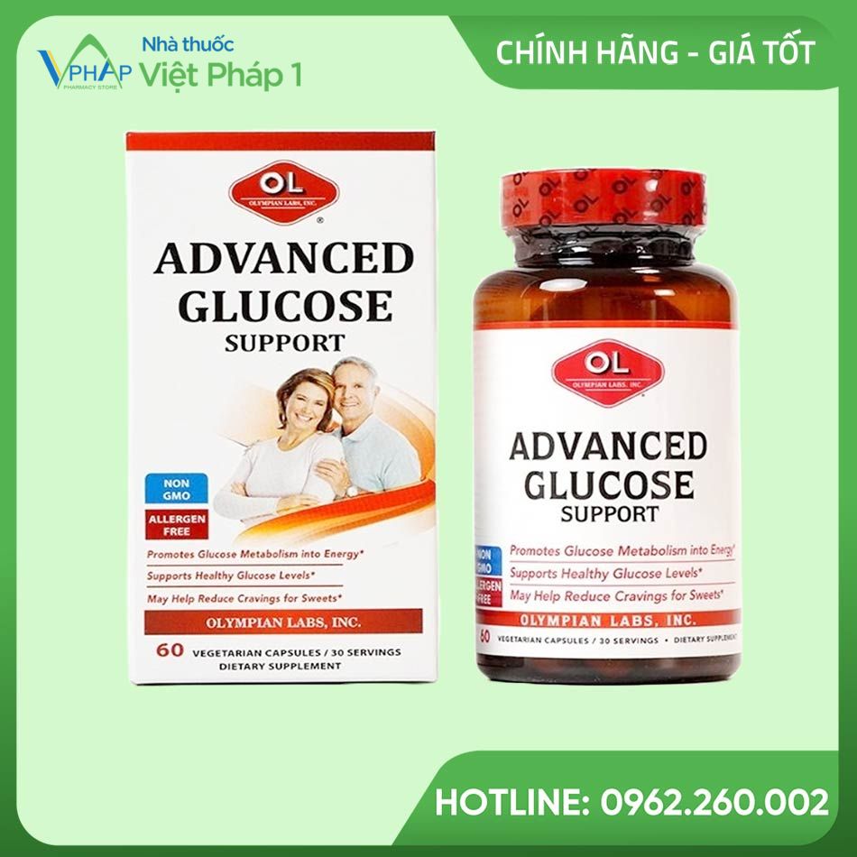 Hộp và lọ Advanced Glucose Support