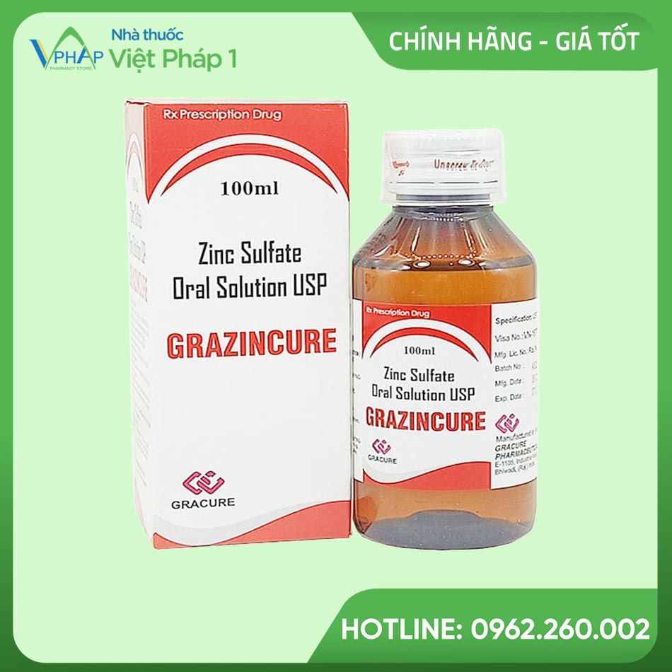 Hộp và lọ thuốc Grazincure