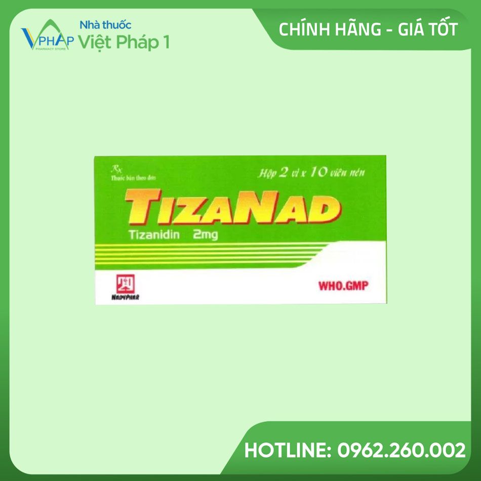 Thuốc điều trị co cứng cơ Tizanad 2mg