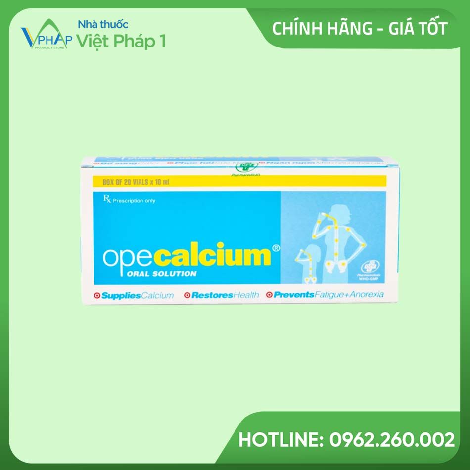 Thuốc Opecalcium 10ml được chỉ định sử dụng trong điều trị và dự phòng cho các trường hợp thiếu vitamin và calci