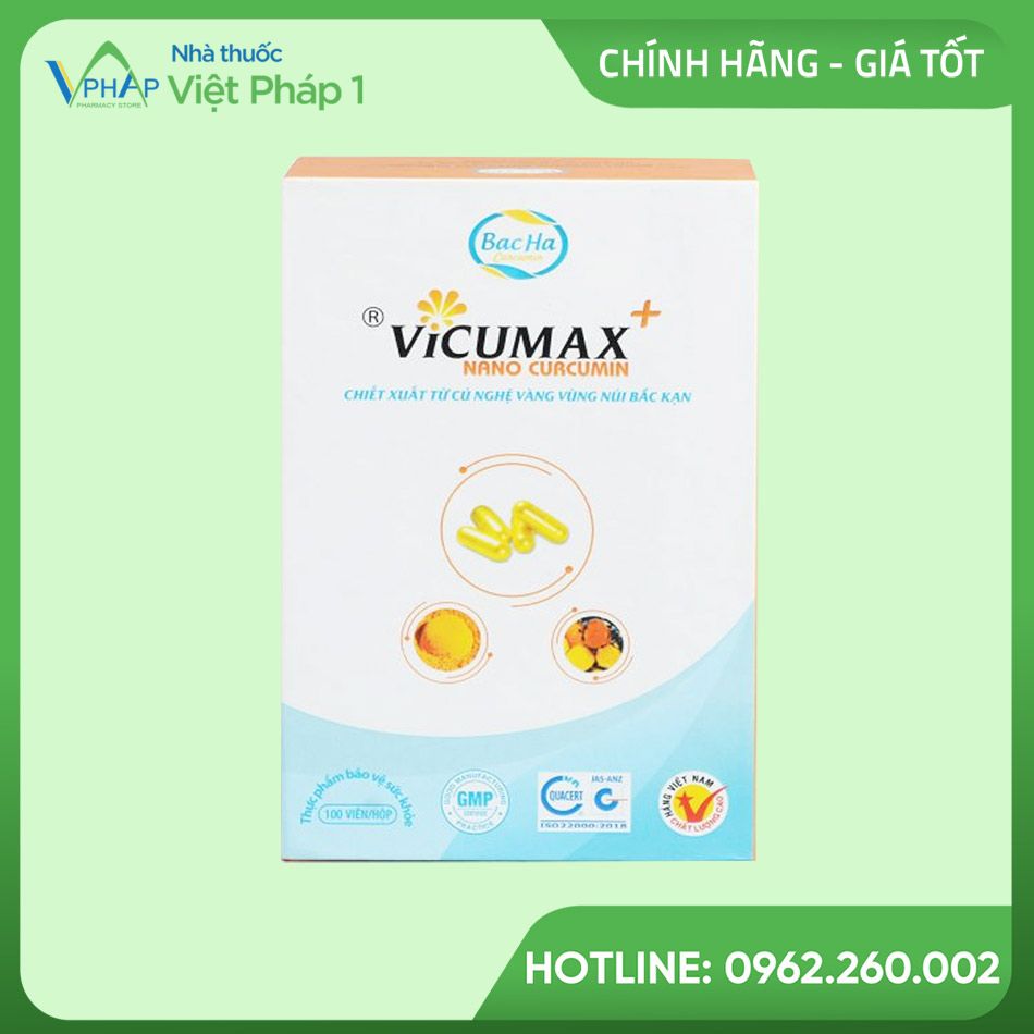 Hộp Vicumax Nano Curcumin