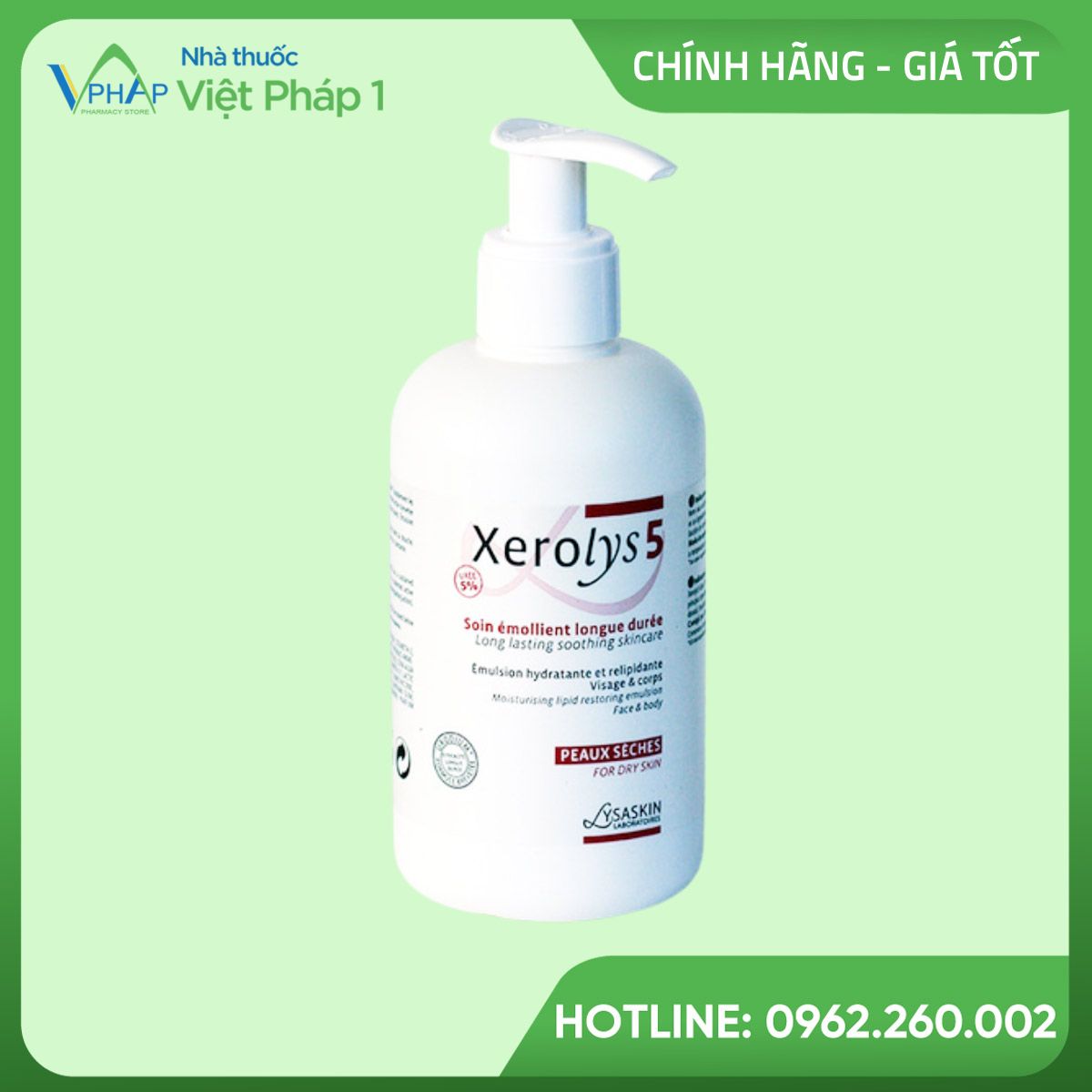 Hình ảnh: Chai 200ml kem dưỡng ẩm Xerolys 5