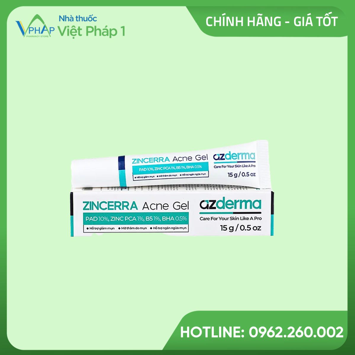 Hộp và tuýp Zincerra Ance Gel