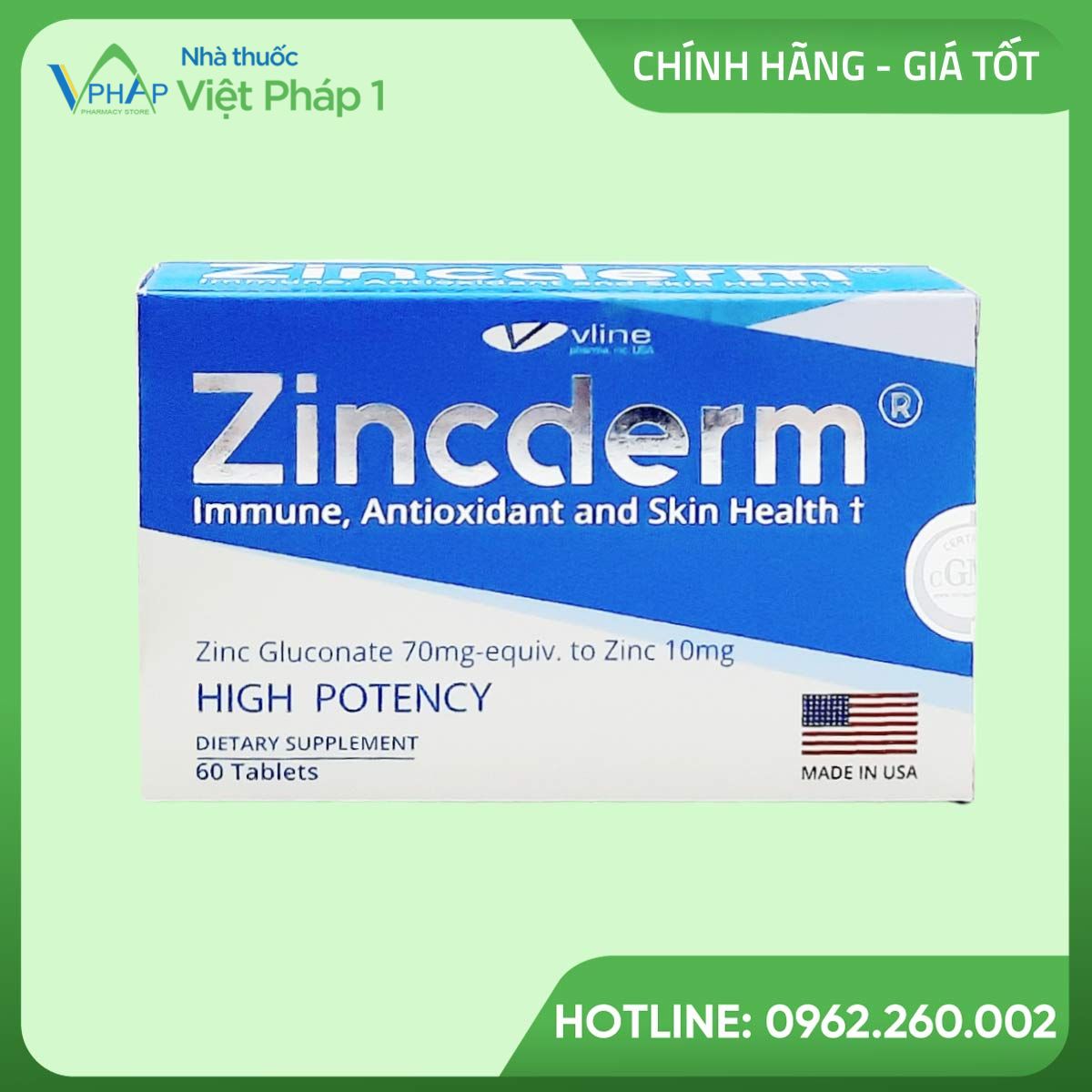 Hình ảnh: Hộp 60 viên nén Zincderm