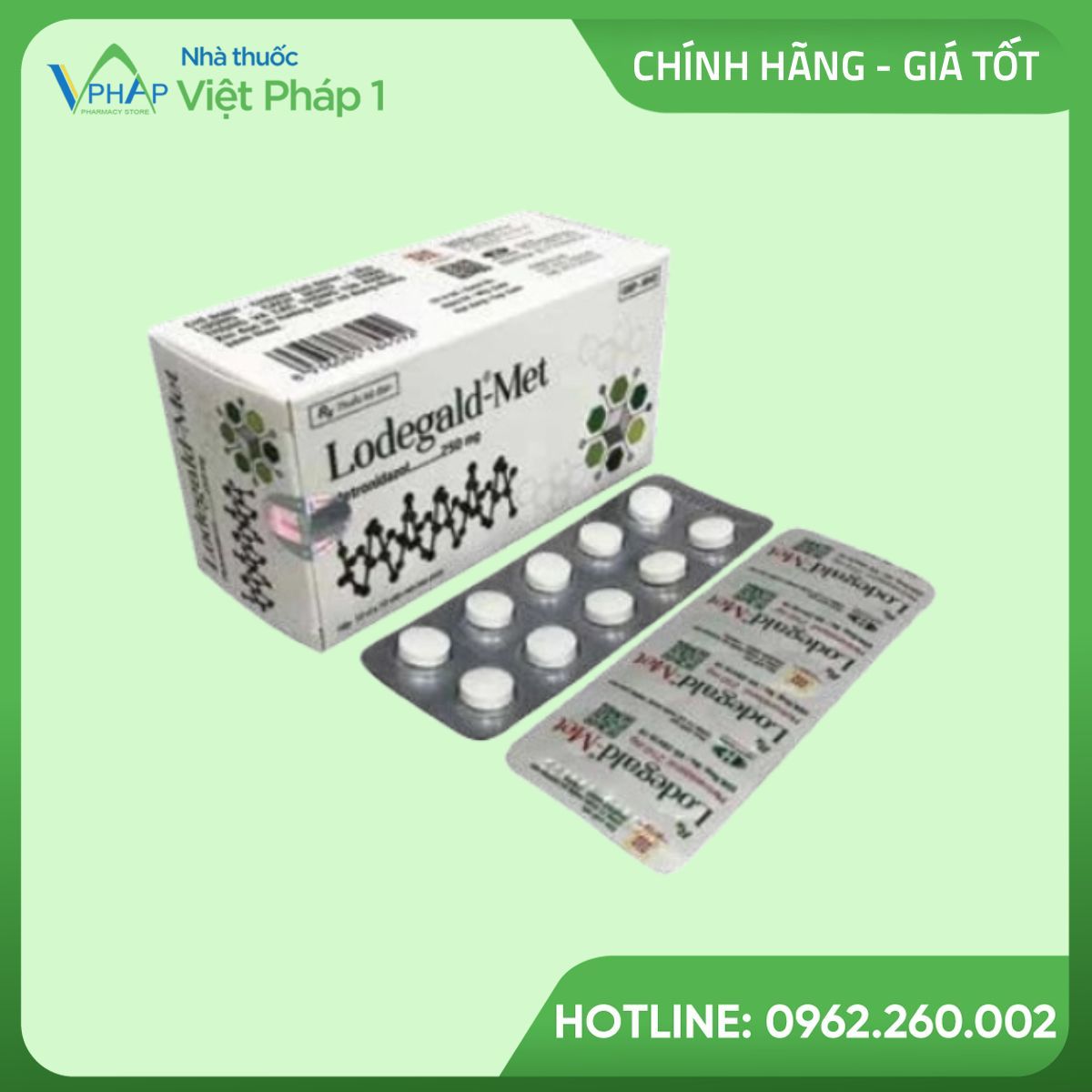 Ảnh hộp và vỉ thuốc Lodegald-Met