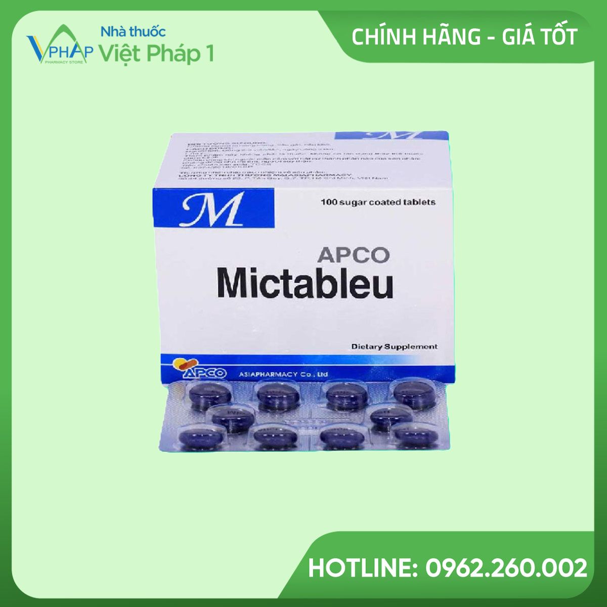 Hộp và vỉ thuốc Mictableu