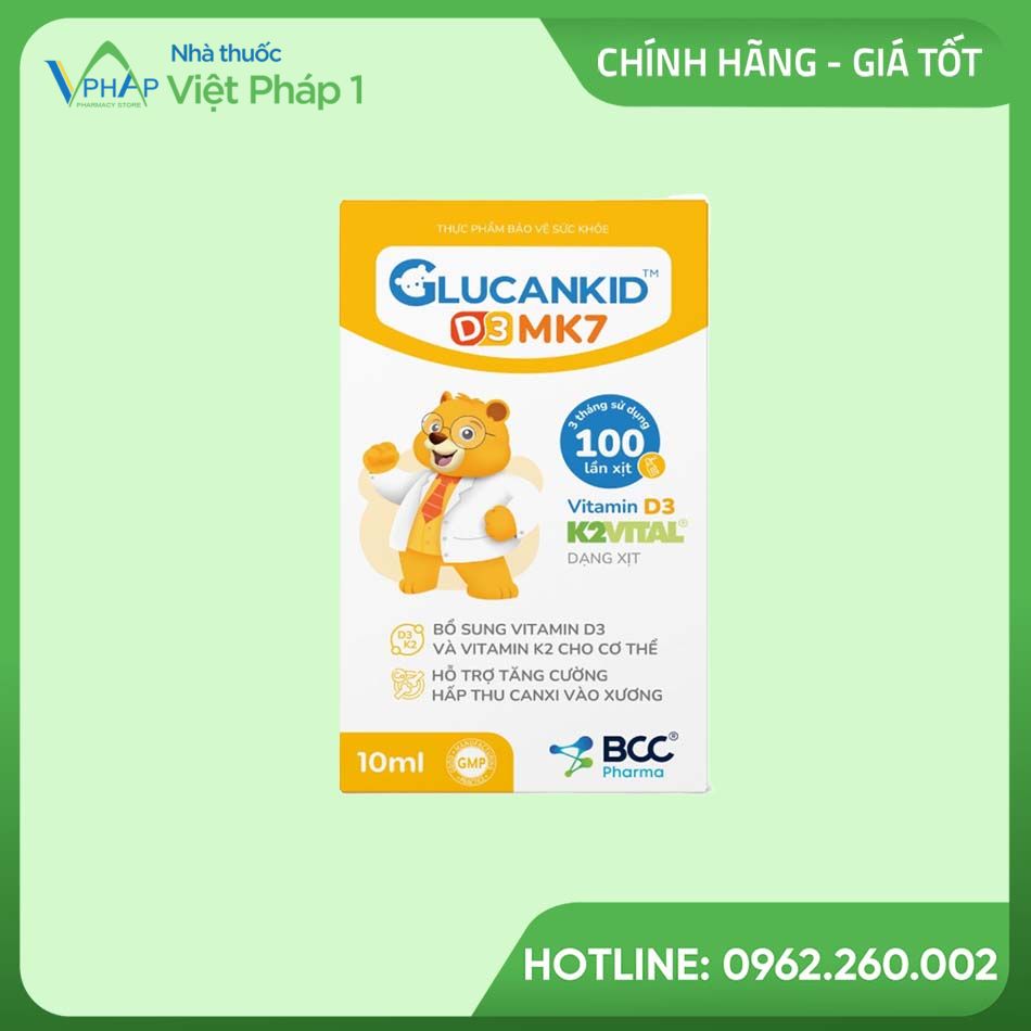 Hình ảnh thực phẩm bảo vệ sức khỏe Glucankid D3MK7