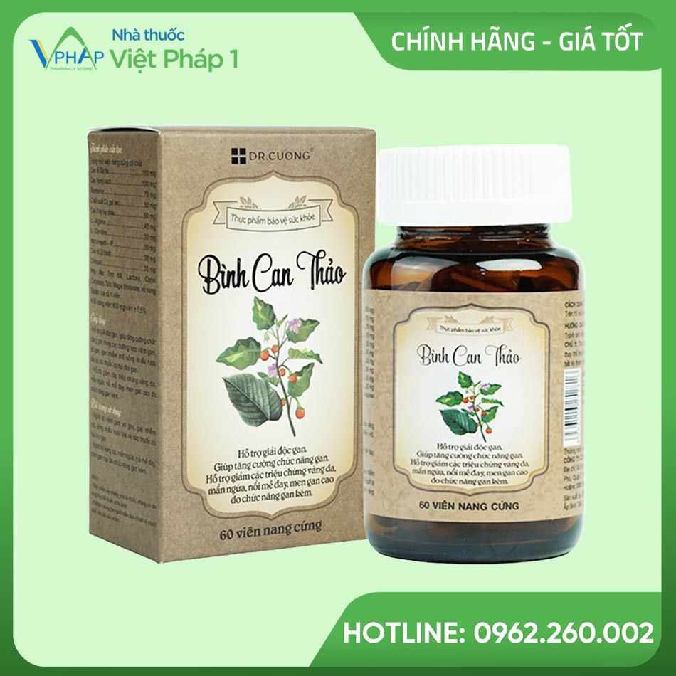 Hộp và lọ Bình Can Thảo